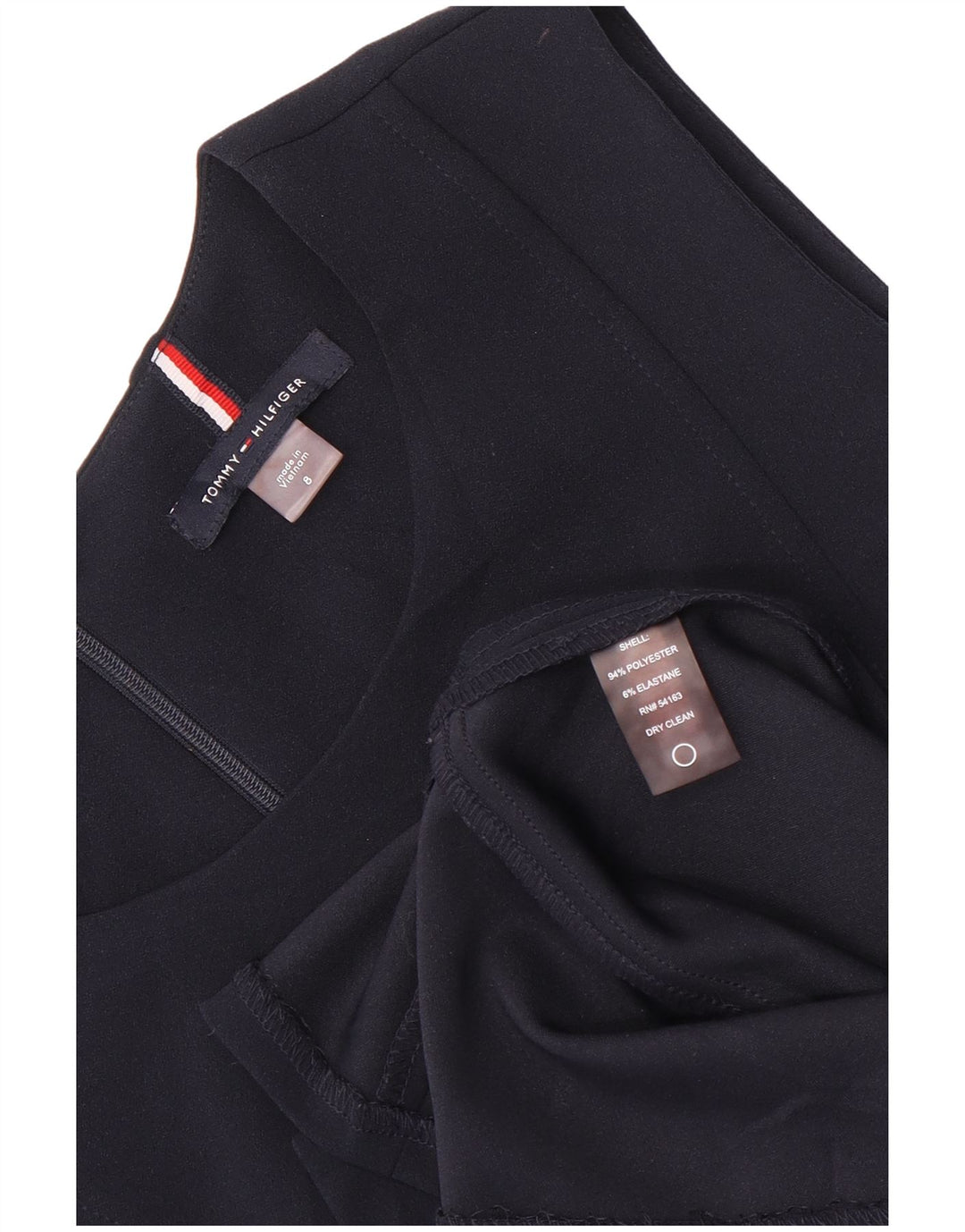 Abito a trapezio senza maniche da donna Tommy Hilfiger US 8 blu navy medio