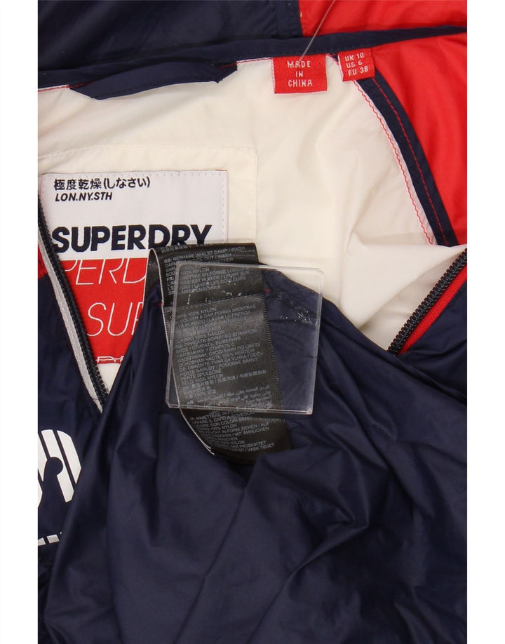 Giacca antipioggia grafica oversize da donna Superdry UK 10 piccola multicolore