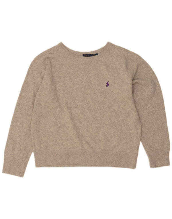 Polo Ralph Lauren Felpa da donna Maglione UK 18 XL Cotone grigio