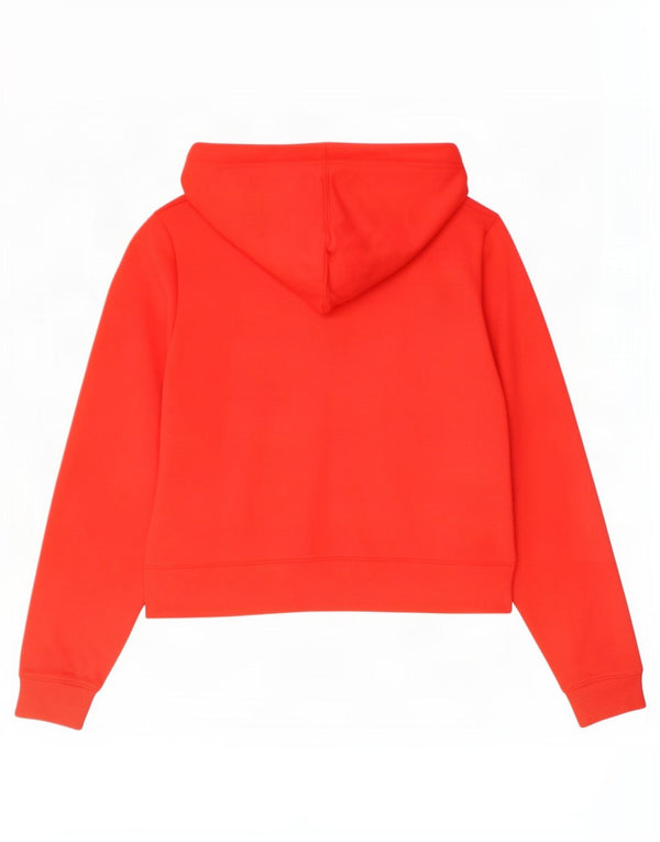 Maglione con cappuccio oversize corto da donna Calvin Klein Jeans UK 10 piccolo arancione