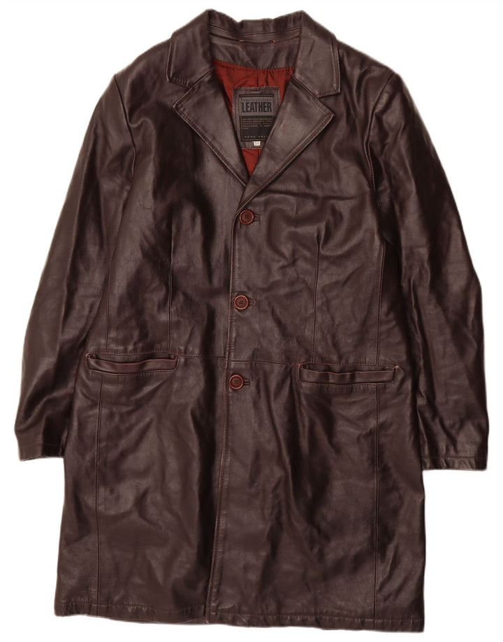 METROPOLITAN Cappotto in Pelle da Uomo IT 50 Large in Pelle Marrone
