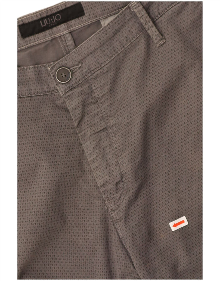 LIU JO Mens Chino Shorts IT 56 3XL W40 Grey Spotted Cotton