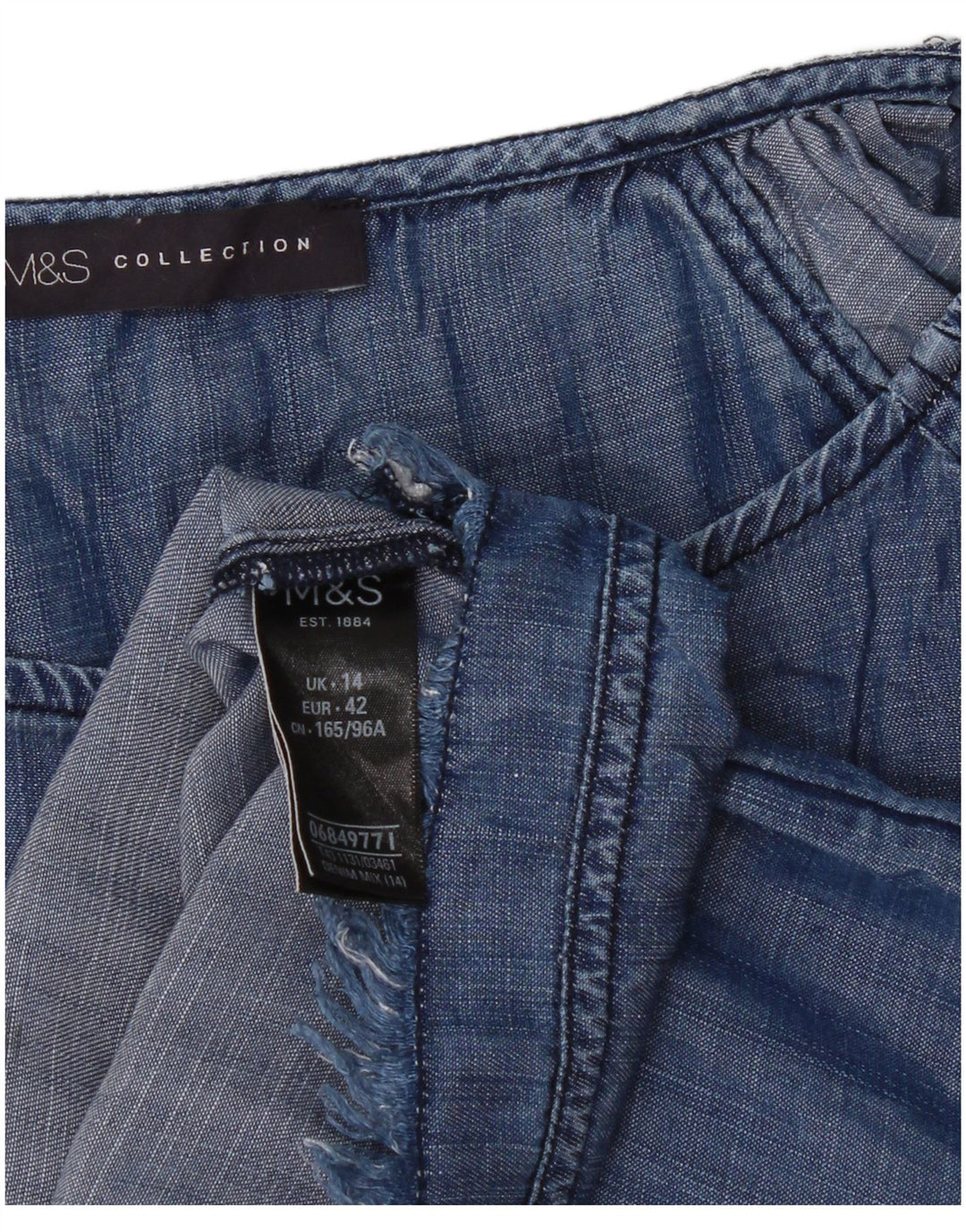 Camicetta a maniche lunghe da donna Marks & Spencer UK 14 Blu medio floreale