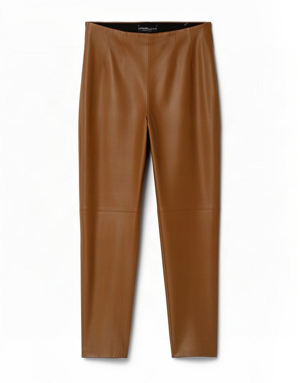 Leggings Zara da donna in ecopelle XL W32 L27 Beige