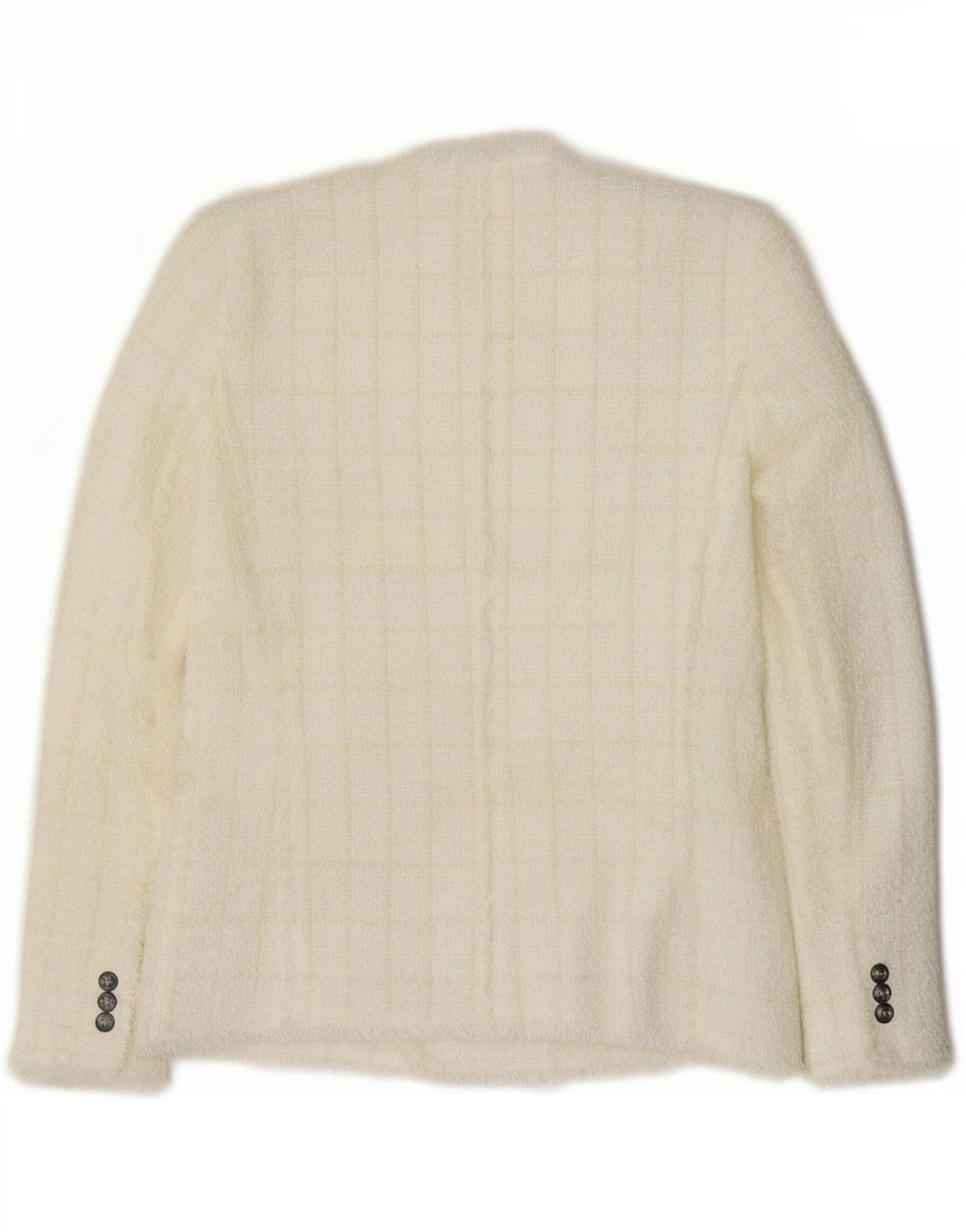 Giacca blazer doppiopetto da donna Zara UK 12 a quadri bianchi medi