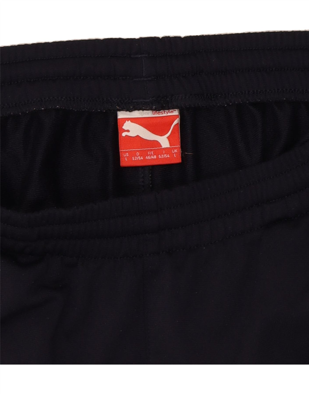 PUMA Mens Tracksuit Trousers Large  Navy Blue Colourblock Vintage Puma and Second-Hand Puma from Messina Hembry 