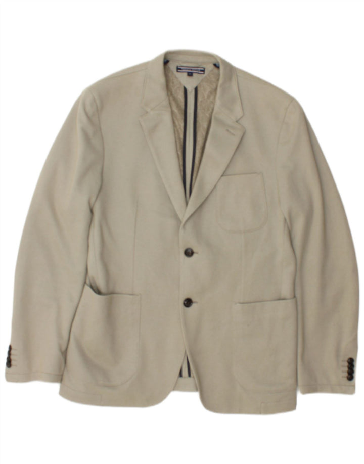 Giacca blazer a 2 bottoni da uomo Tommy Hilfiger IT 48 cotone beige medio