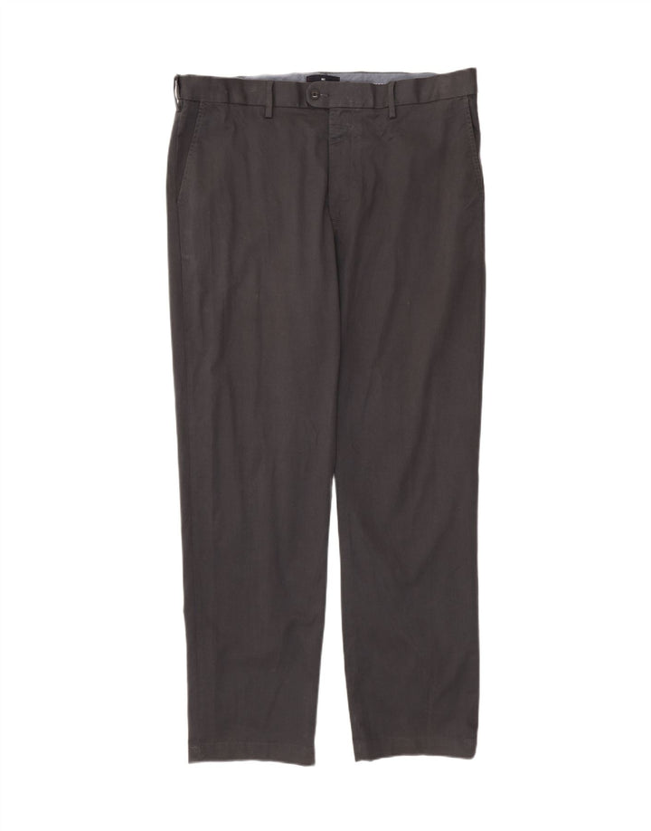 Pantaloni chino dritti da uomo Marks & Spencer W40 L33 cotone grigio