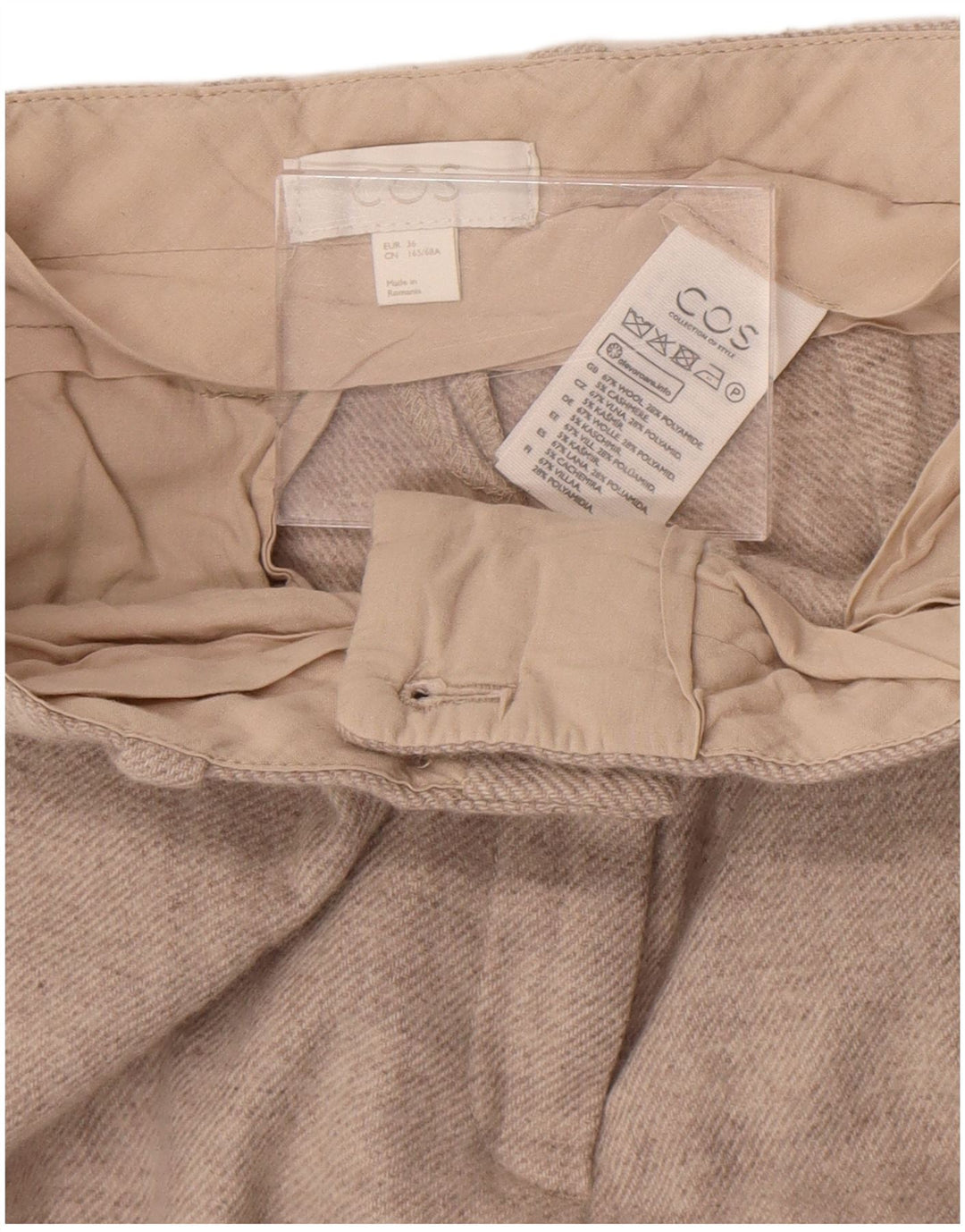 Pantaloni corti da donna Cos EU 36 Small W26 L24 Beige Lana