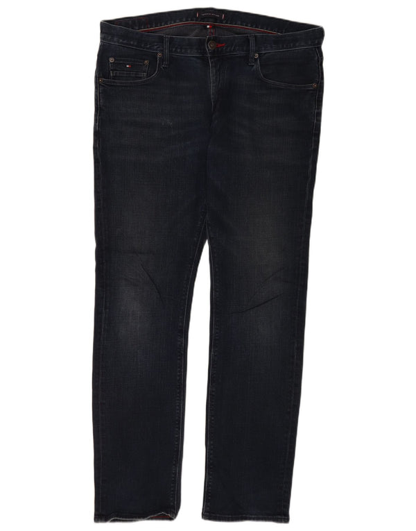 Tommy Hilfiger Uomo Denton Straight Jeans W36 L32 Blu Navy Cotone