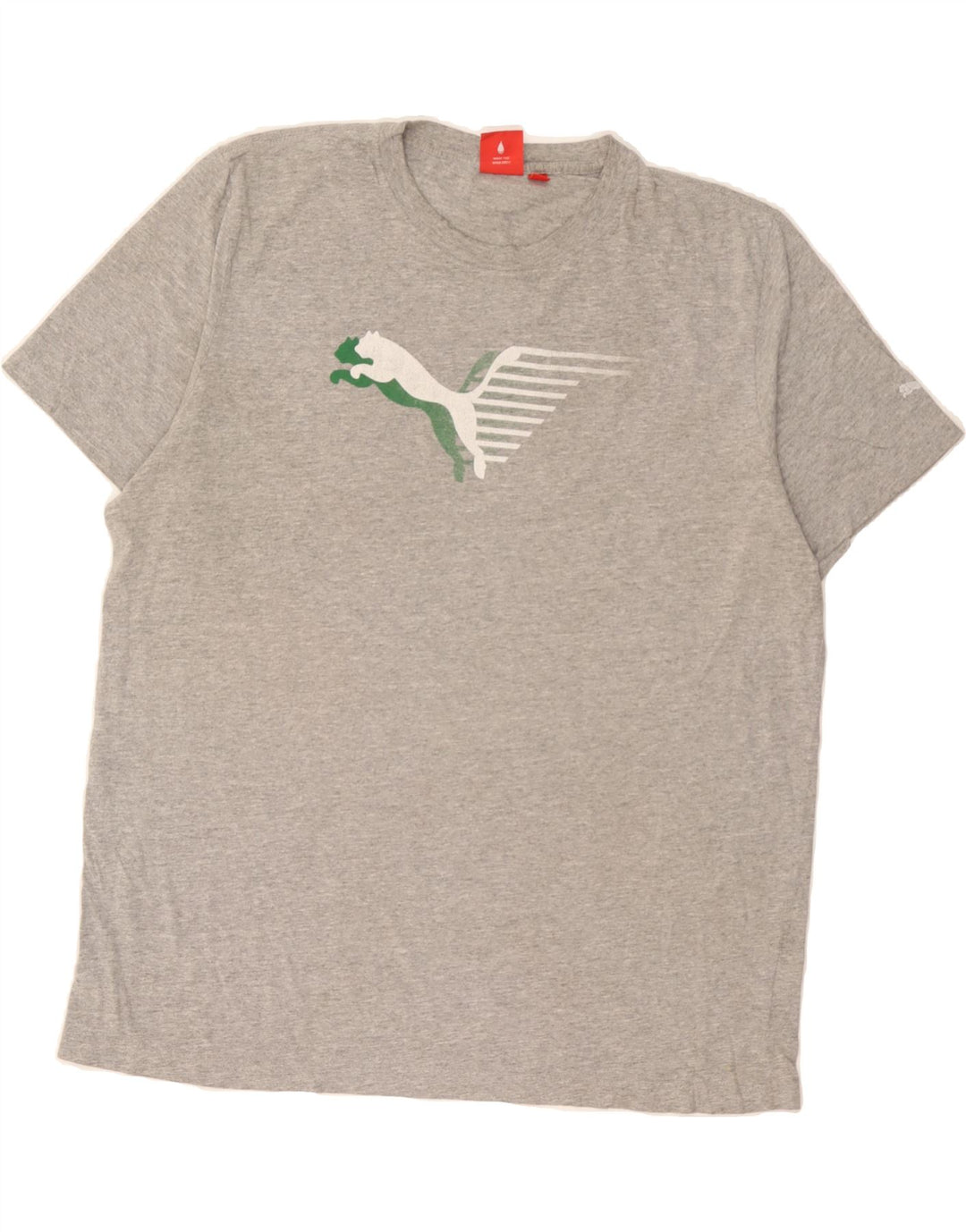PUMA Mens Graphic T-Shirt Top Large Grey Cotton Vintage Puma and Second-Hand Puma from Messina Hembry 