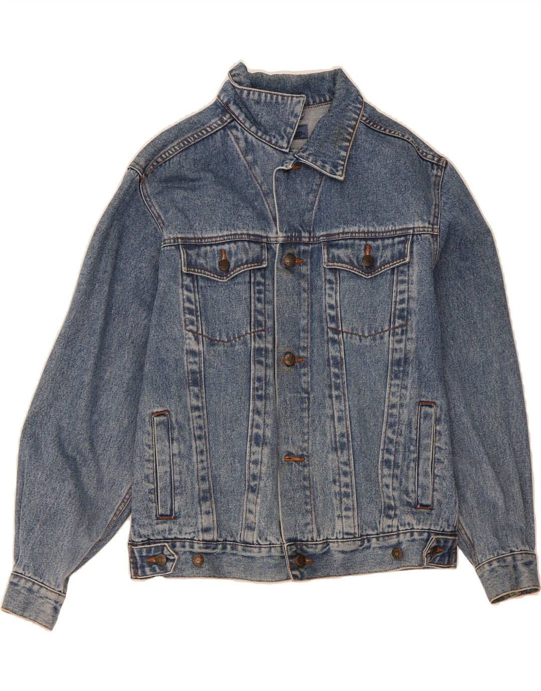 VINTAGE Mens Denim Jacket UK 38 Medium Blue Cotton Vintage Vintage and Second-Hand Vintage from Messina Hembry 