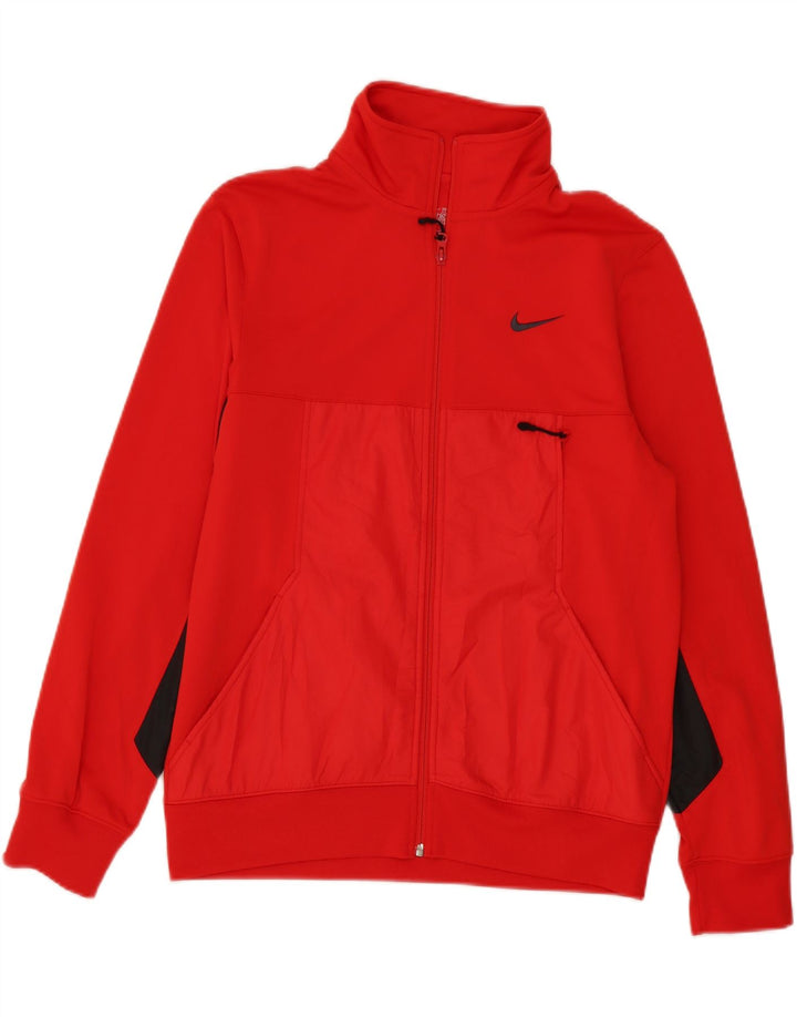 Giacca da tuta da uomo NIKE, colore rosso medio, color block