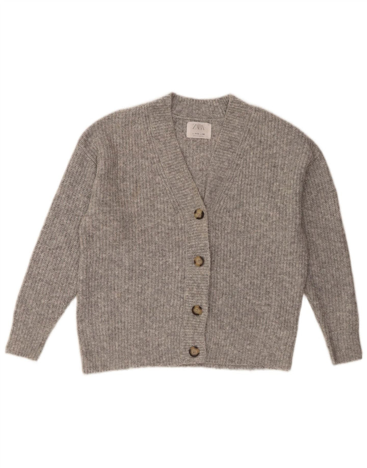 Maglione cardigan per ragazze Zara 9-10 anni in poliestere grigio