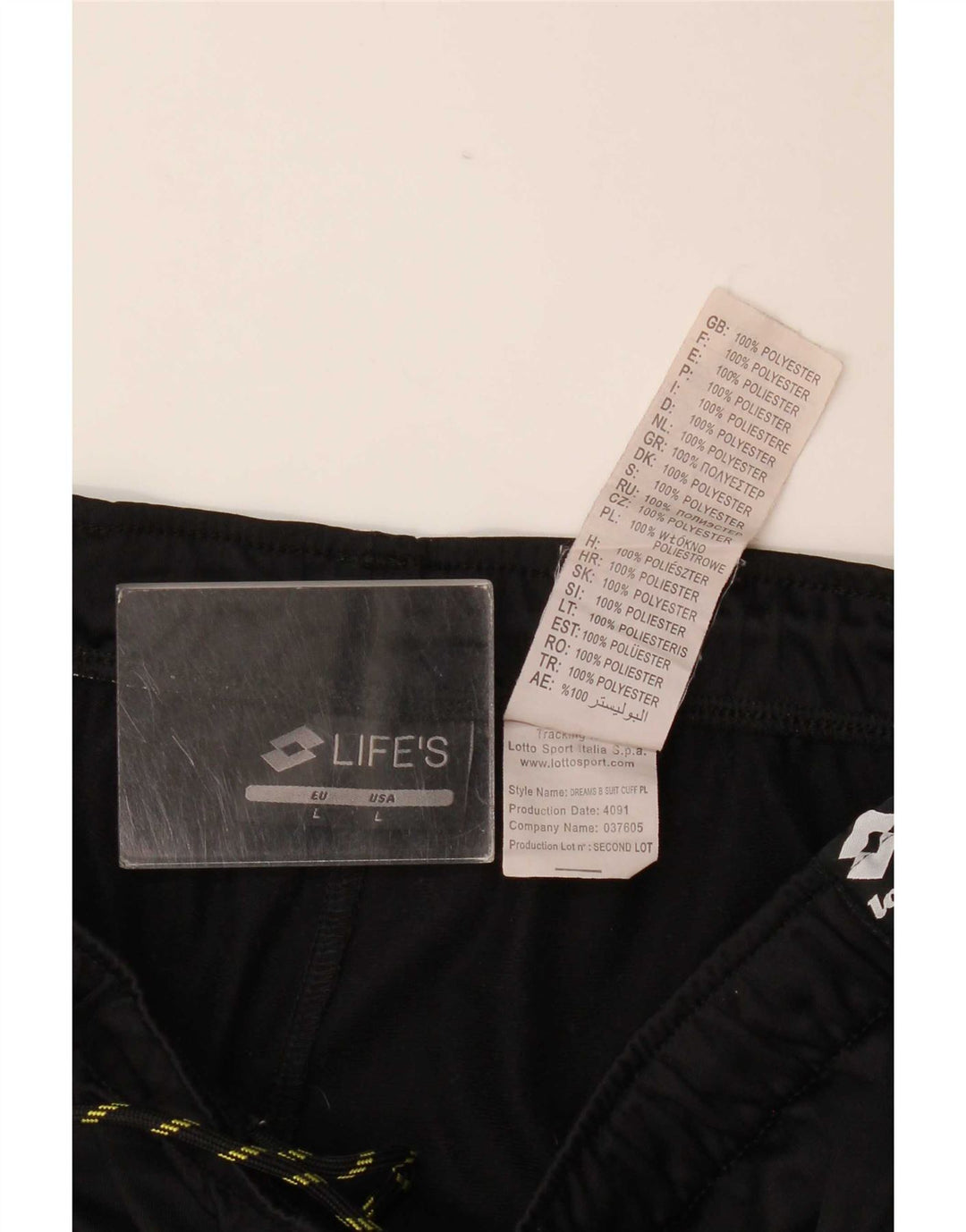 Pantaloni da tuta con grafica da donna Lotto UK 14 Large Nero Poliestere