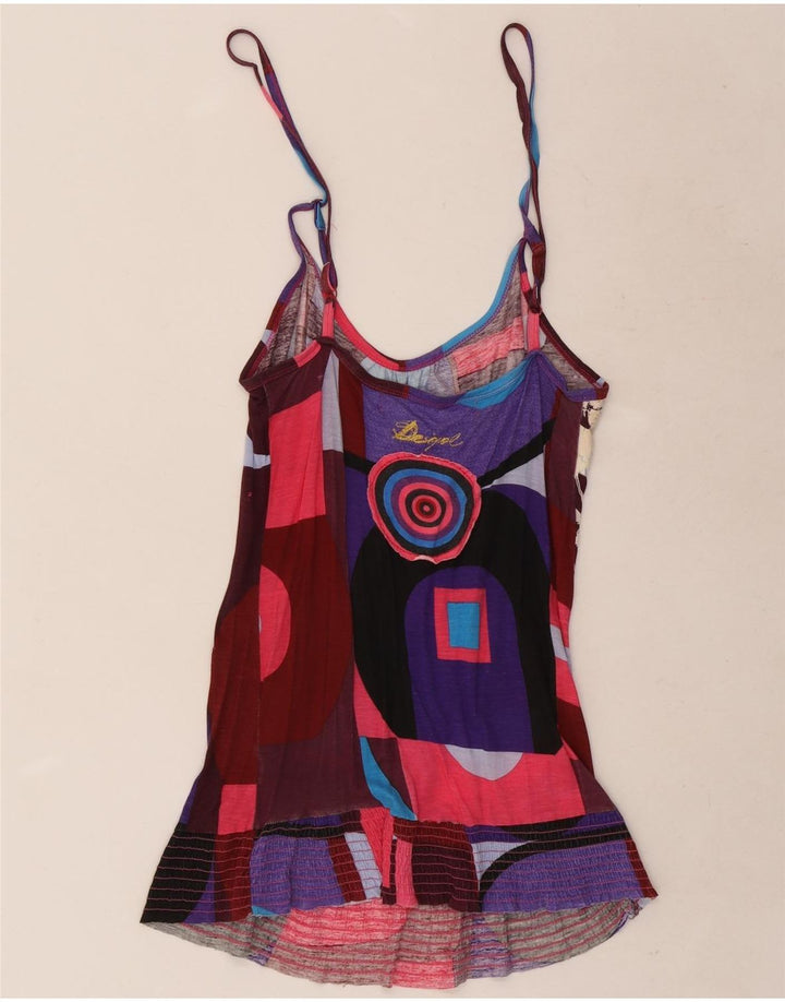 Desigual Womens Graphic Cami Top UK 12 Farfalla media multicolore