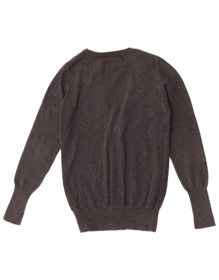 Maglione cardigan da donna Zara UK 12 Cotone grigio medio