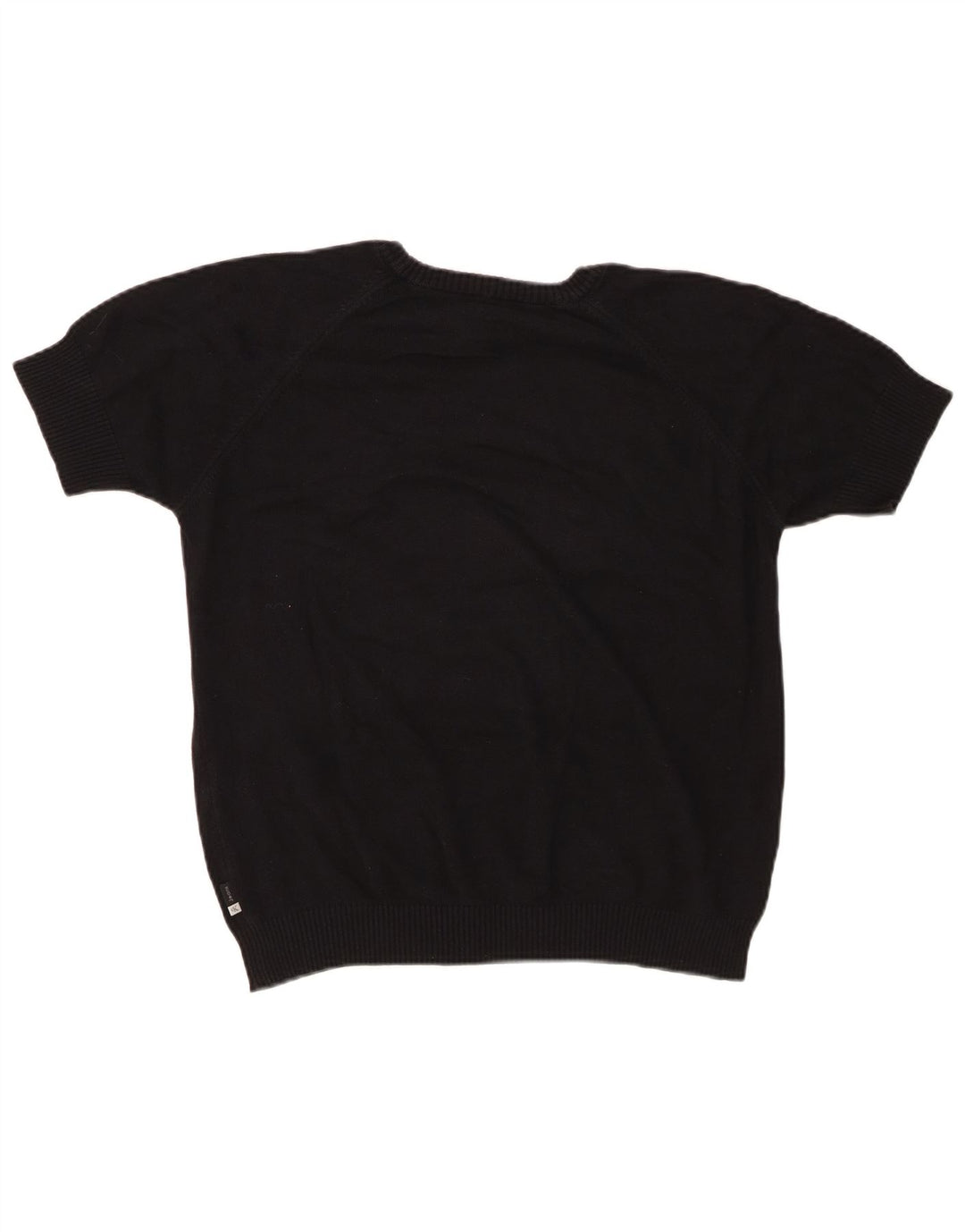 CALVIN KLEIN Maglione maglione girocollo da donna UK 16 Large Nero