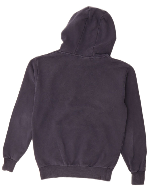 Ellesse, maglione da donna con cappuccio oversize con grafica, UK 8, piccolo, in cotone blu navy
