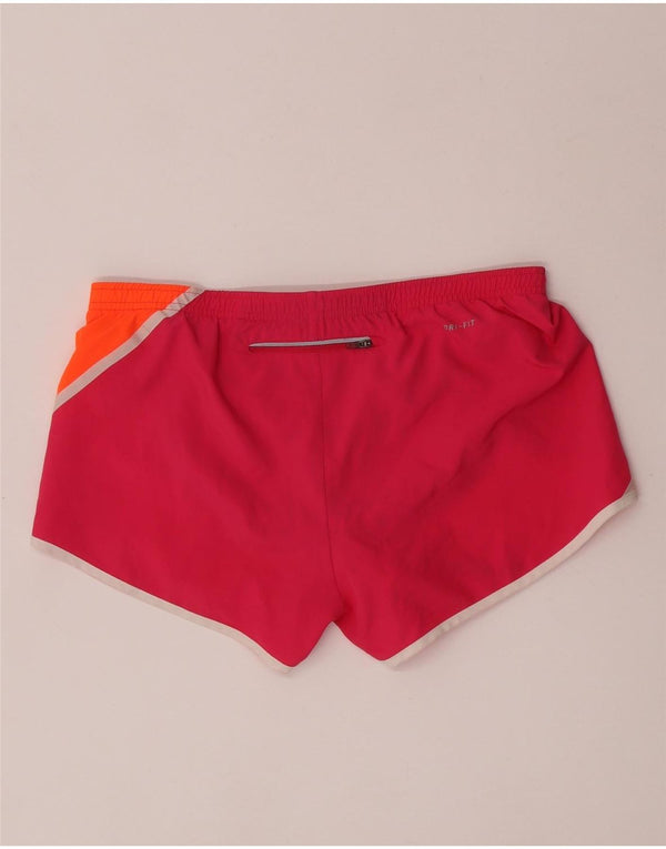 Pantaloncini sportivi Nike da donna Dri Fit UK 14 poliestere color block rosa medio