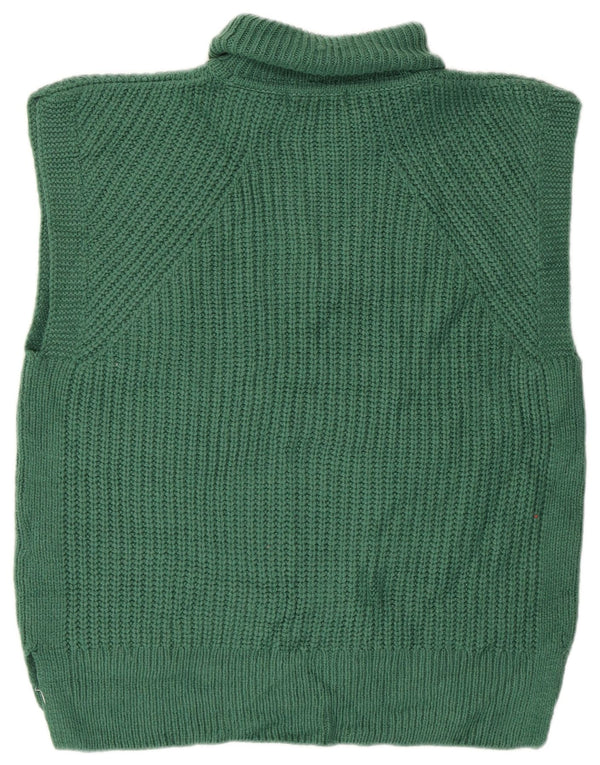 Maglione maglione a collo alto da donna Marks & Spencer UK 14 Acrilico verde medio
