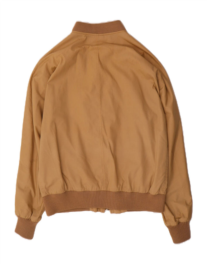 VINTAGE Mens Bomber Jacket UK 36 Small Beige Polyester Vintage Vintage and Second-Hand Vintage from Messina Hembry 