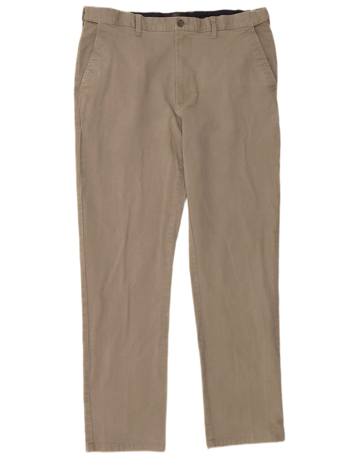 Pantaloni chino regolari da uomo Marks & Spencer W38 L33 cotone grigio