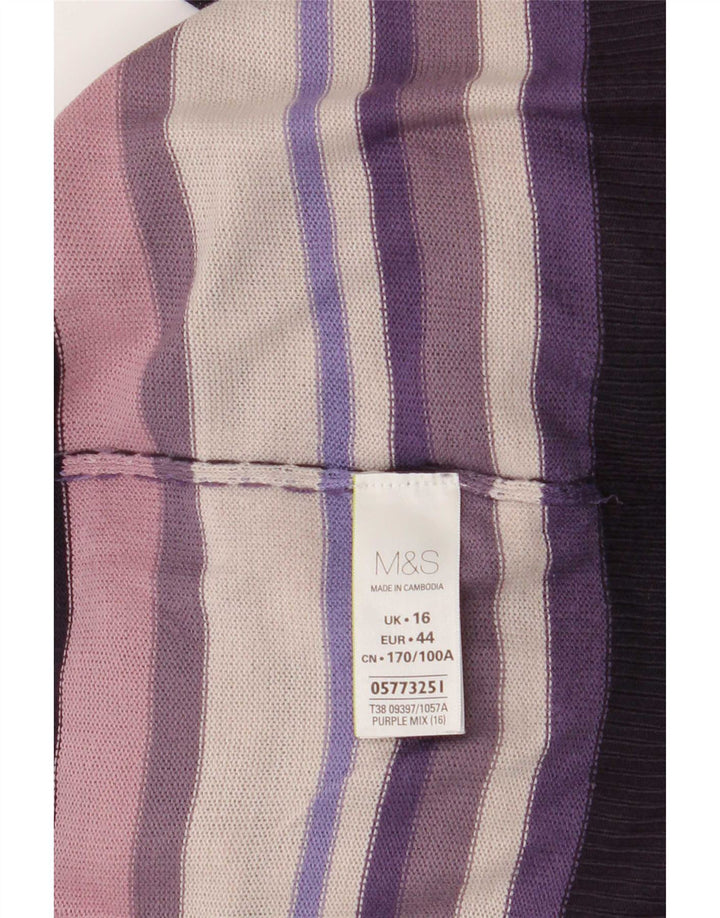 Maglione maglione con scollo a barca da donna Marks & Spencer UK 16 grande multicolore