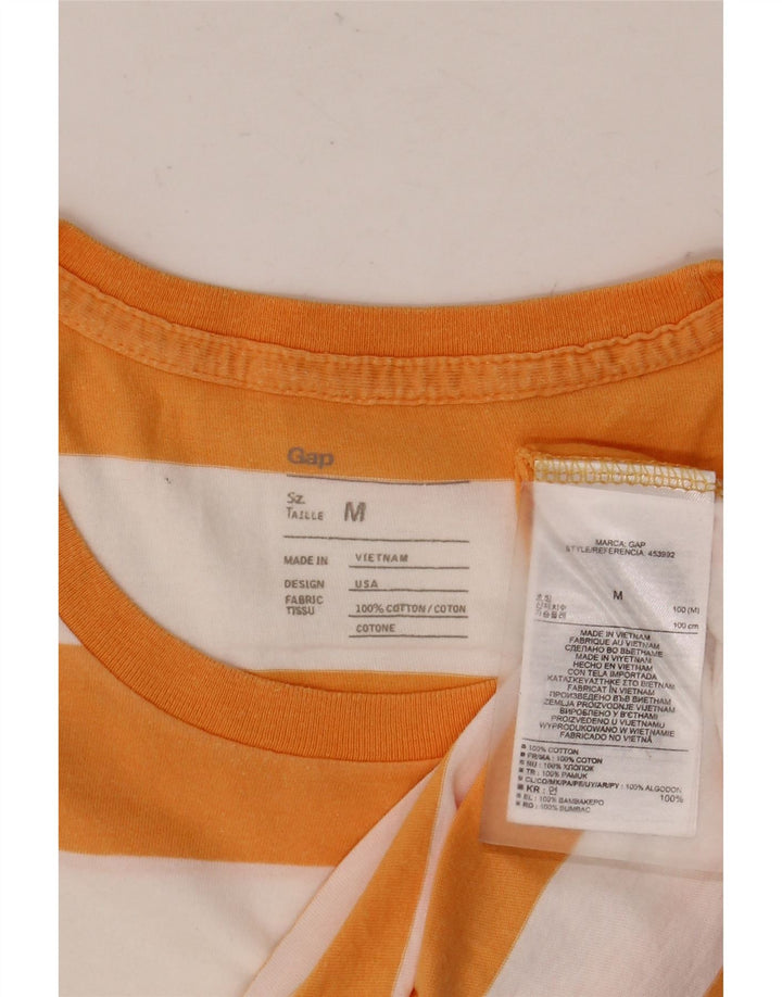 T-shirt da uomo GAP Top in cotone a righe arancioni medie