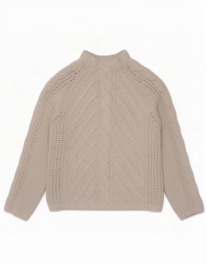 Maglione maglione a collo alto da donna Marks & Spencer UK 14 Beige medio