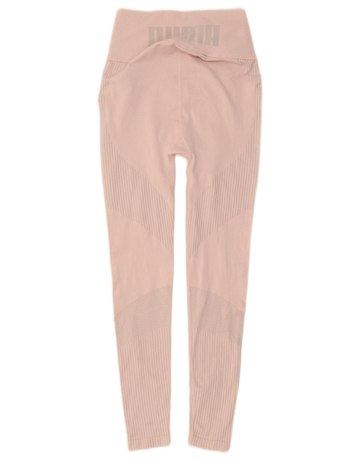 Leggings grafici da donna Puma UK 6 XS poliestere a righe rosa