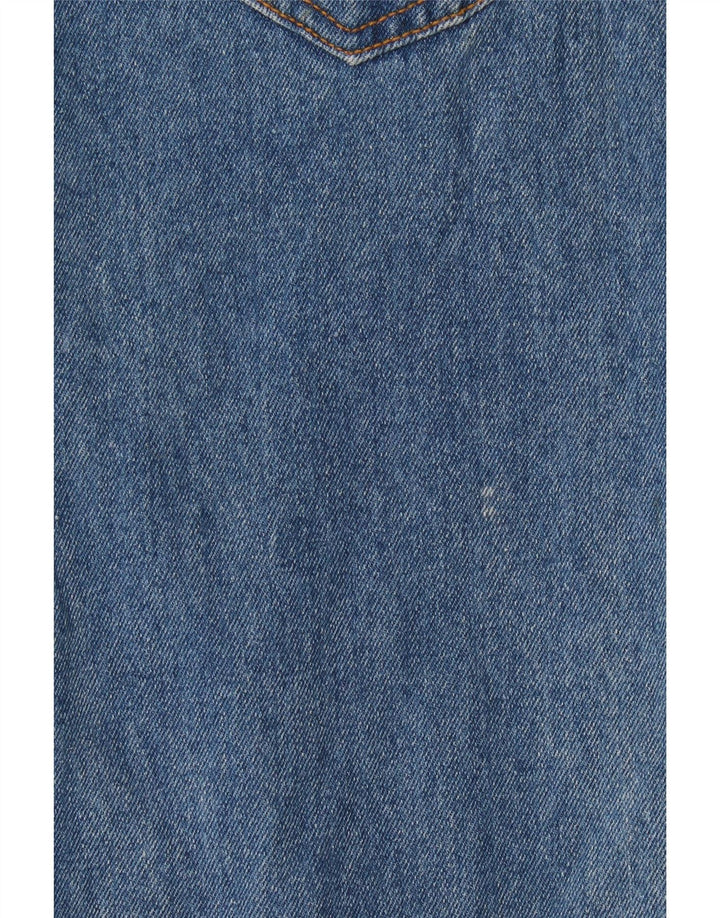 Jeans dritti da donna vintage W28 L32 in cotone blu