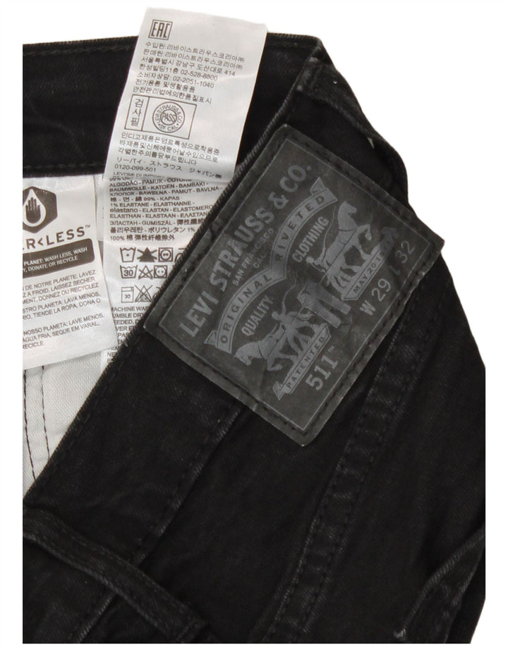 Jeans slim da uomo Levi's W29 L32 cotone nero