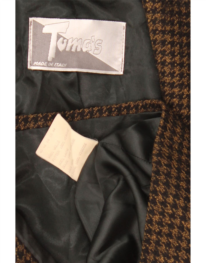Giacca blazer vintage da donna a 2 bottoni vestibilità ampia IT 48 XL pied de poule nero
