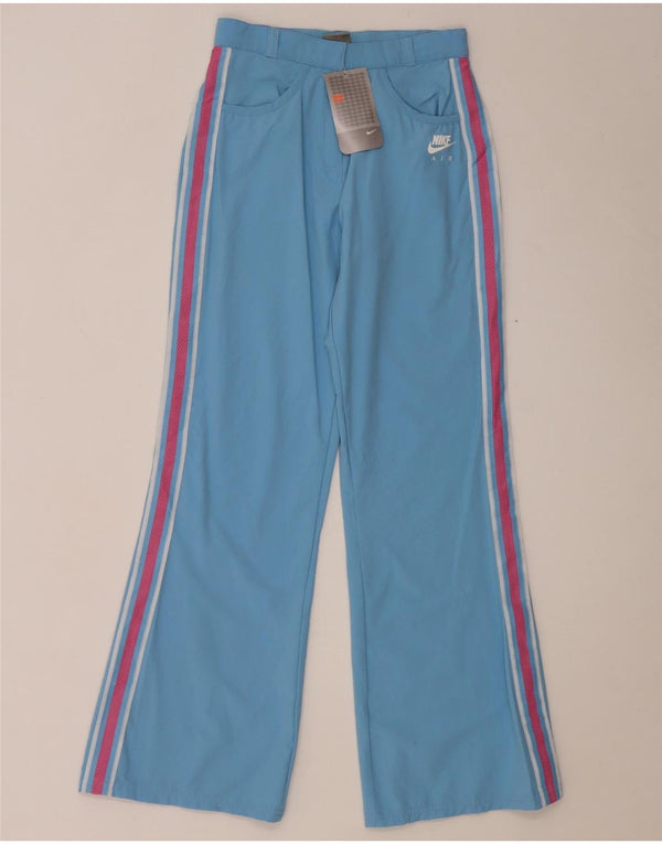Pantaloni casual Nike a gamba larga per ragazze 13-14 anni W24 L29 nylon a righe blu