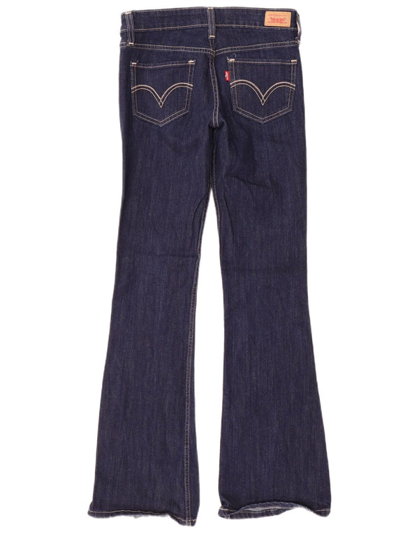 Levi's Donna 518 Jeans Bootcut Super Low US 1 XS W28 L32 Cotone Blu Navy