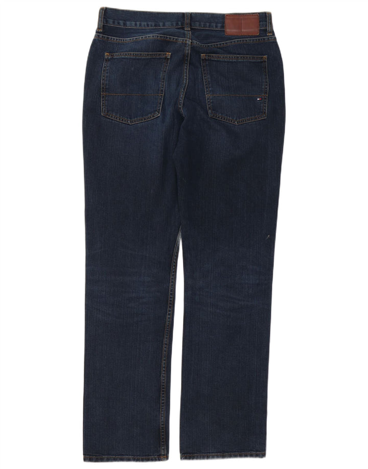 Jeans dritti da uomo Tommy Hilfiger W32 L32 cotone blu navy