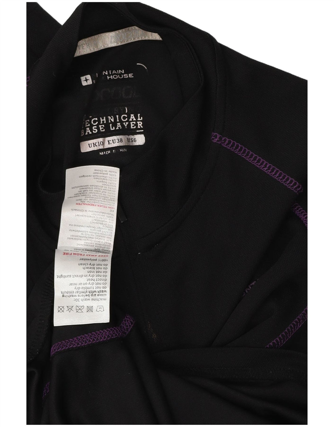 Top da ginnastica da donna Mountain Warehouse UK 10 Small Nero