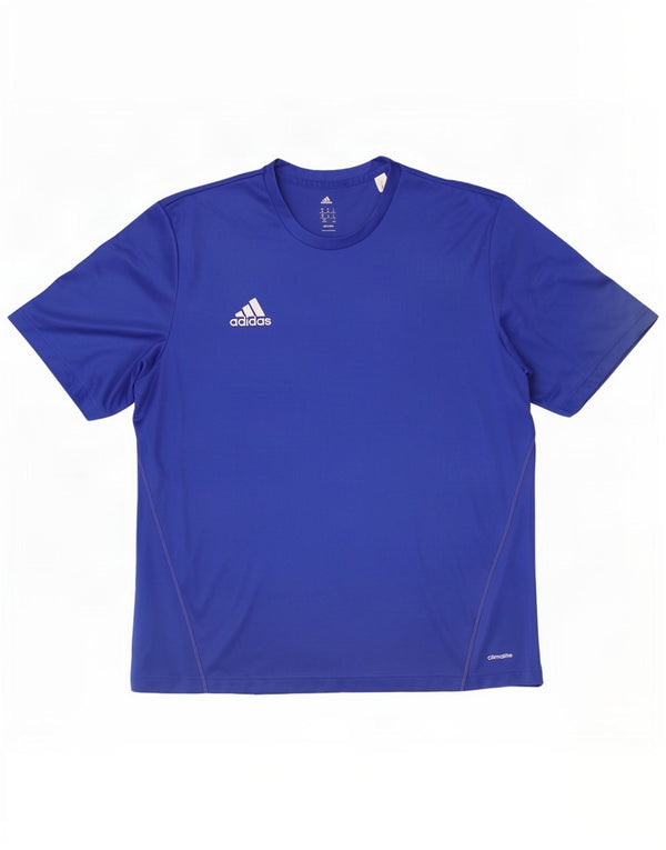 Adidas Mens Climalite T-Shirt Top XL Blue Polyester