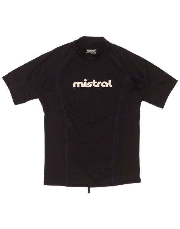 T-shirt grafica per ragazzi Mistral Top 13-14 anni 2XL poliestere blu navy
