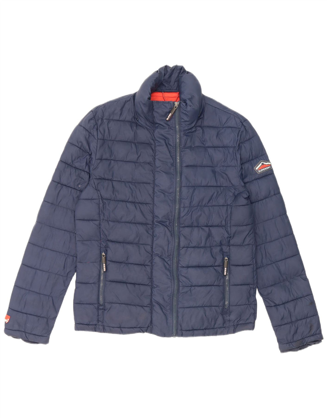 Giacca imbottita da uomo Superdry UK 40 Large in nylon blu navy