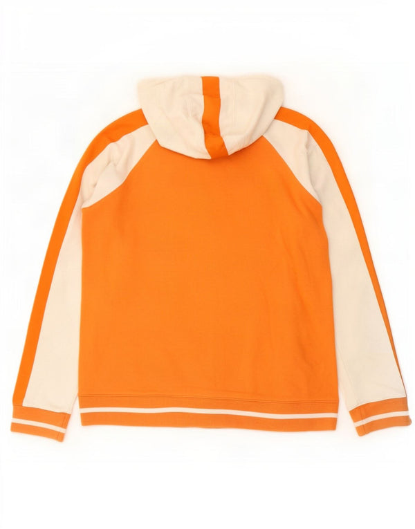 Maglione con cappuccio e zip da donna Sergio Tacchini Milano UK 16 Large Arancione