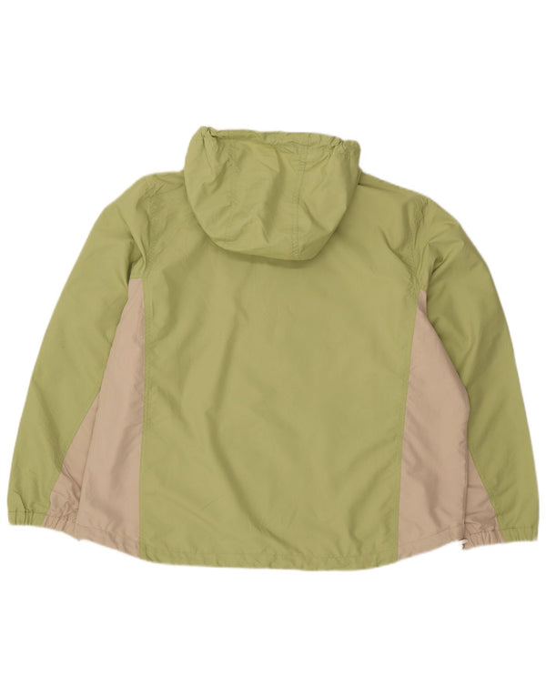Giacca anorak con cappuccio da donna Eddie Bauer UK 18 XL color block verde