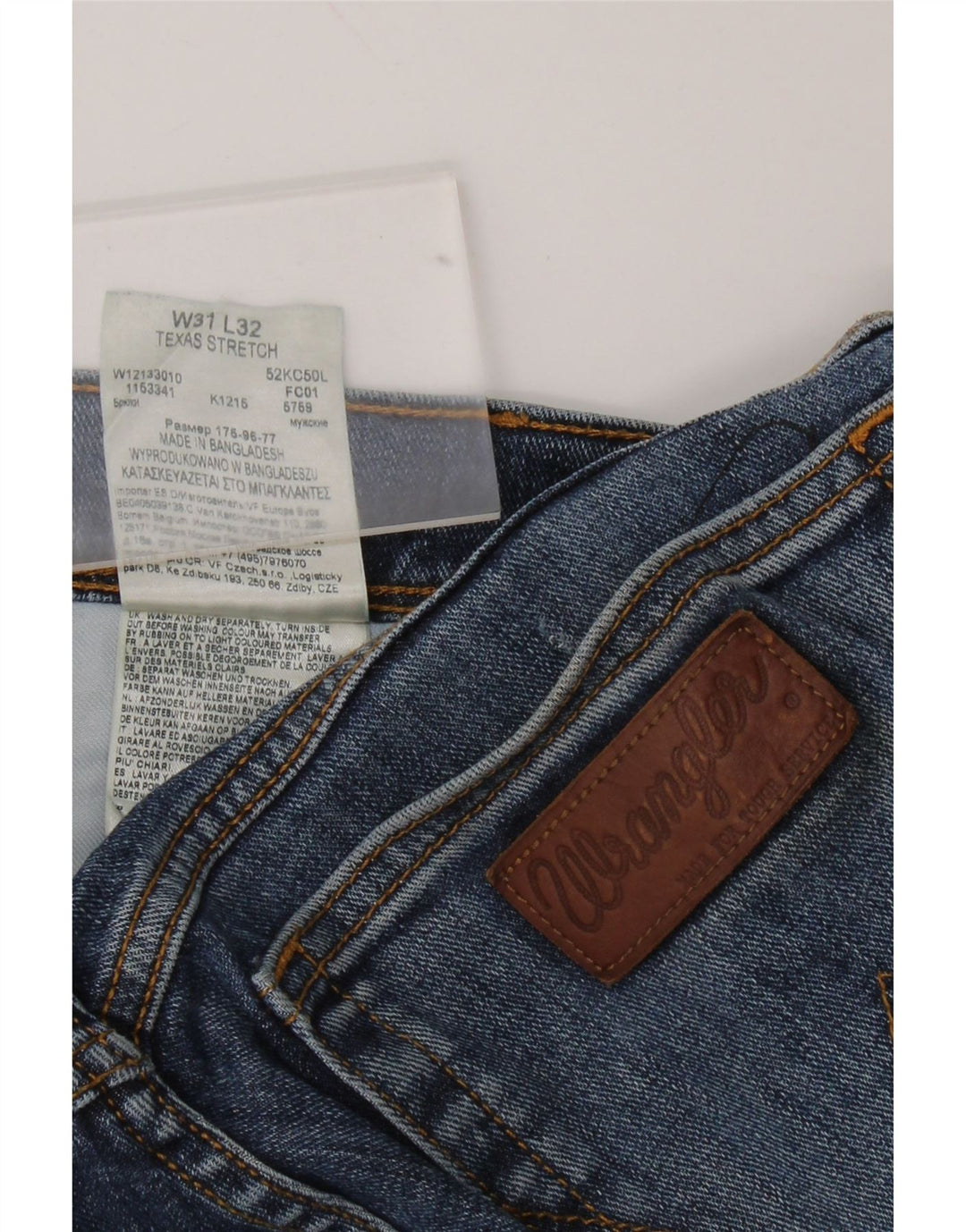 Jeans dritti elasticizzati Texas da uomo Wrangler W31 L32 cotone blu