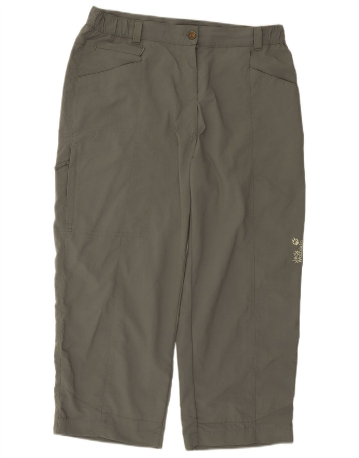 Pantaloni corti cargo da donna Jack Wolfskin W32 L23 poliammide kaki