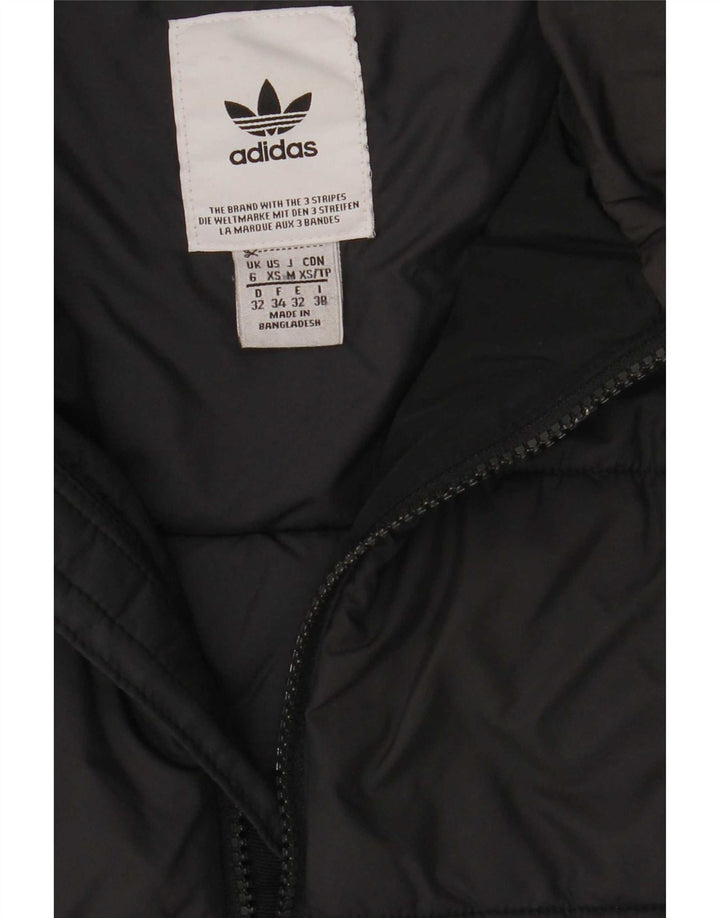 Giacca imbottita con cappuccio da donna Adidas UK 6 XS poliestere nero