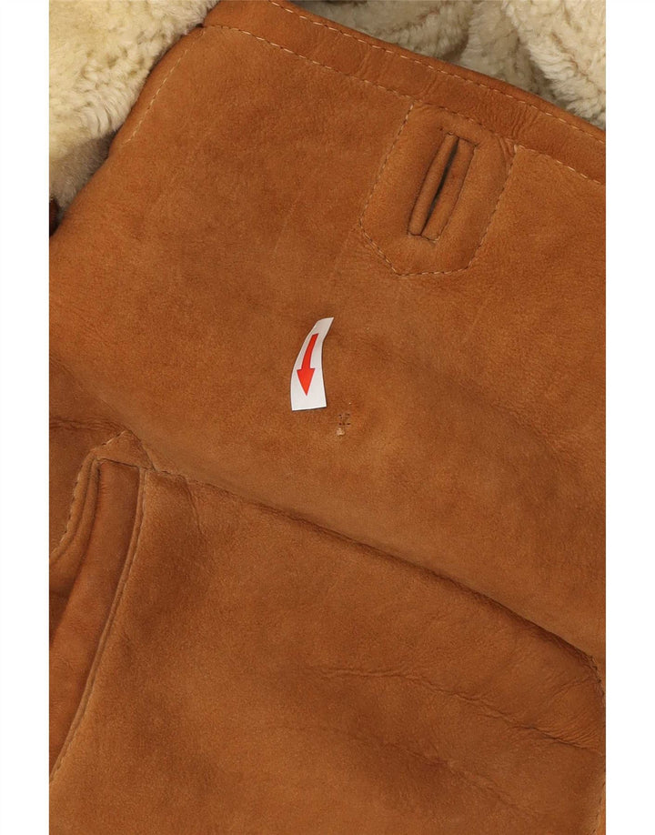 Giacca in shearling vintage da uomo US 6 Marrone medio