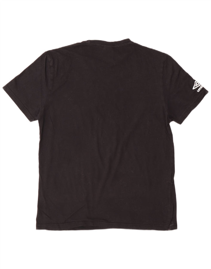 T-shirt grafica da uomo Umbro Top grande in cotone nero
