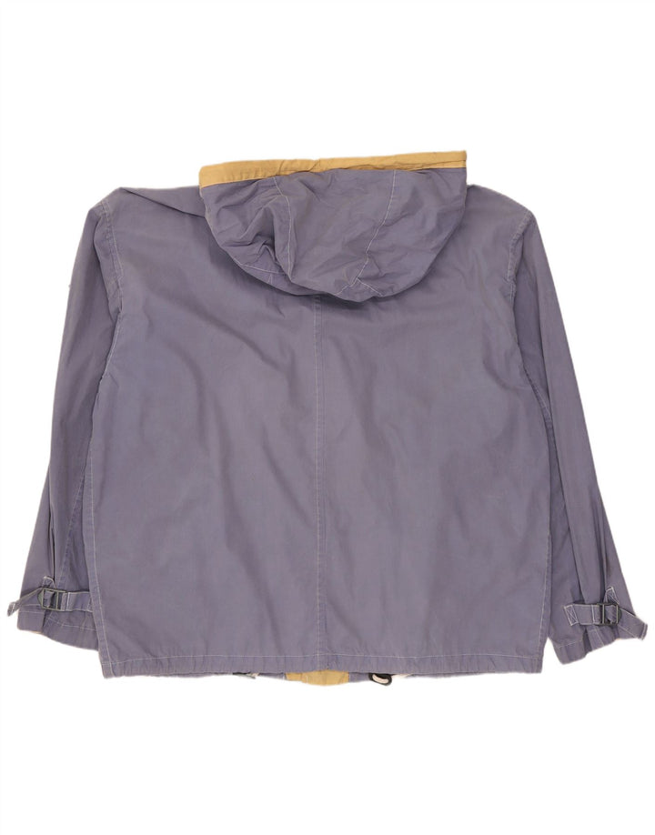 Giubbotto bomber con cappuccio vintage da uomo UK 42 XL blu