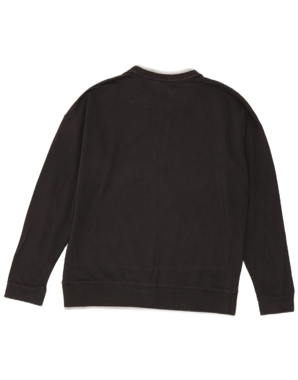 Maglione maglione girocollo da uomo Calvin Klein piccolo cotone nero